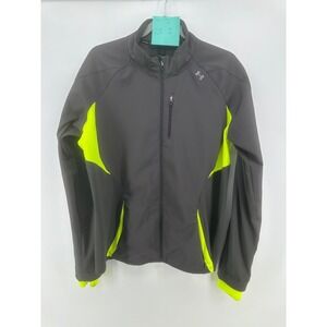 Under Armour ColdGear Infrared Softshell Jacket Womens XL Gray Neon Yellow Zip